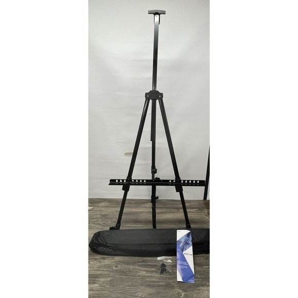 RRFTOK Portable Artist Easel Tripod Stand w/Bag–Adjustable Height, Black Metal - Picture 8 of 16